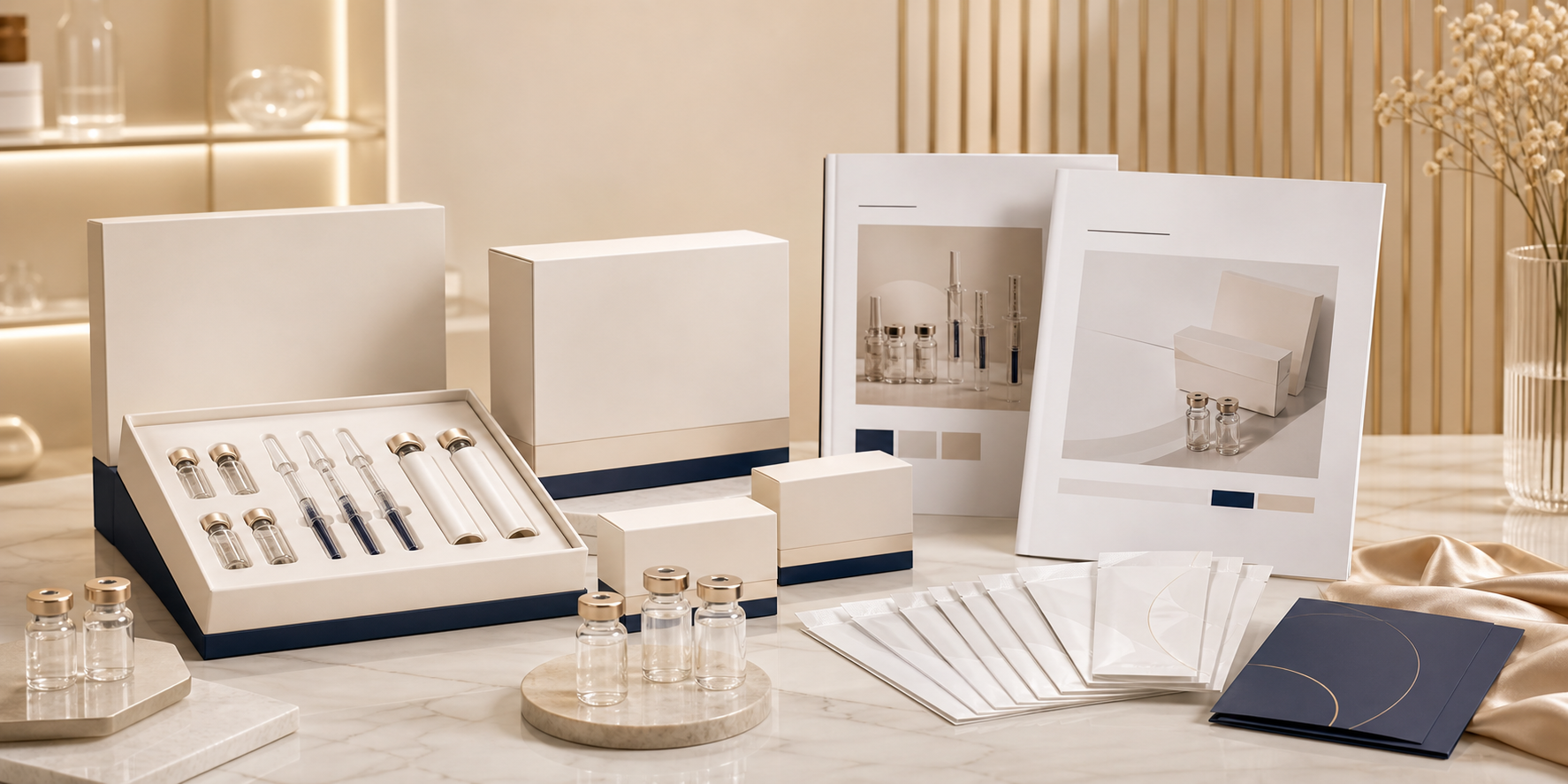Premium distributor support materials and sample kit