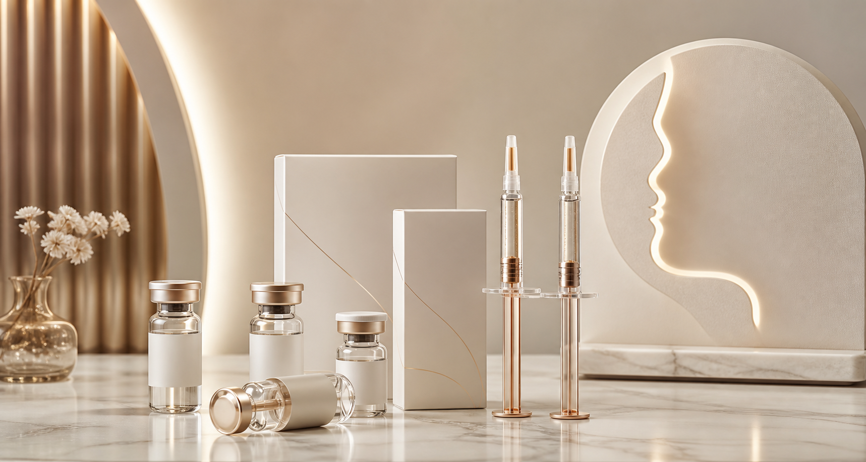 Premium facial contouring product presentation